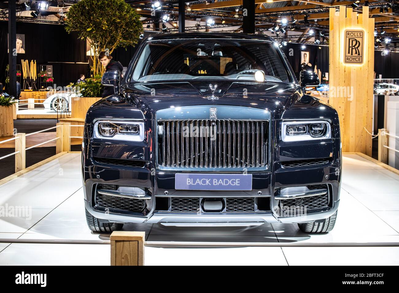 Brussels, Belgium, Jan 2020 RollsRoyce New Bespoke Cullinan, Brussels Motor Show, British