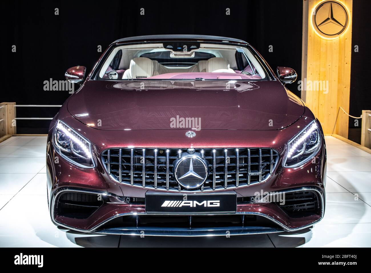 Brussels Belgium Jan Mercedes Amg S 63 4matic Convertible V8 Biturbo Brussels Motor Show 6th Gen 17 Cabrio Car Produced By Mercedes Benz Stock Photo Alamy
