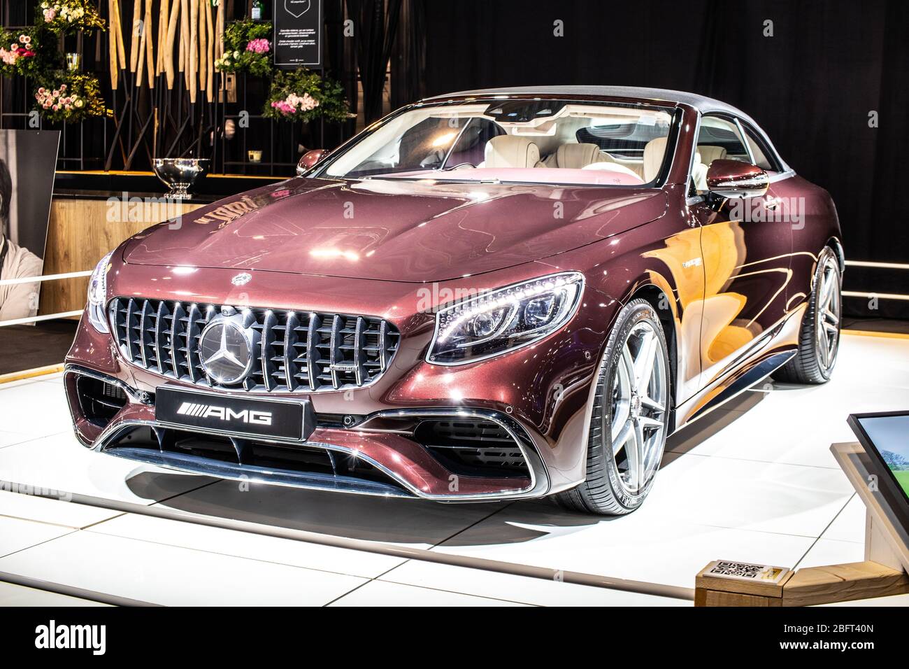 Brussels Belgium Jan Mercedes Amg S 63 4matic Convertible V8 Biturbo Brussels Motor Show 6th Gen 17 Cabrio Car Produced By Mercedes Benz Stock Photo Alamy