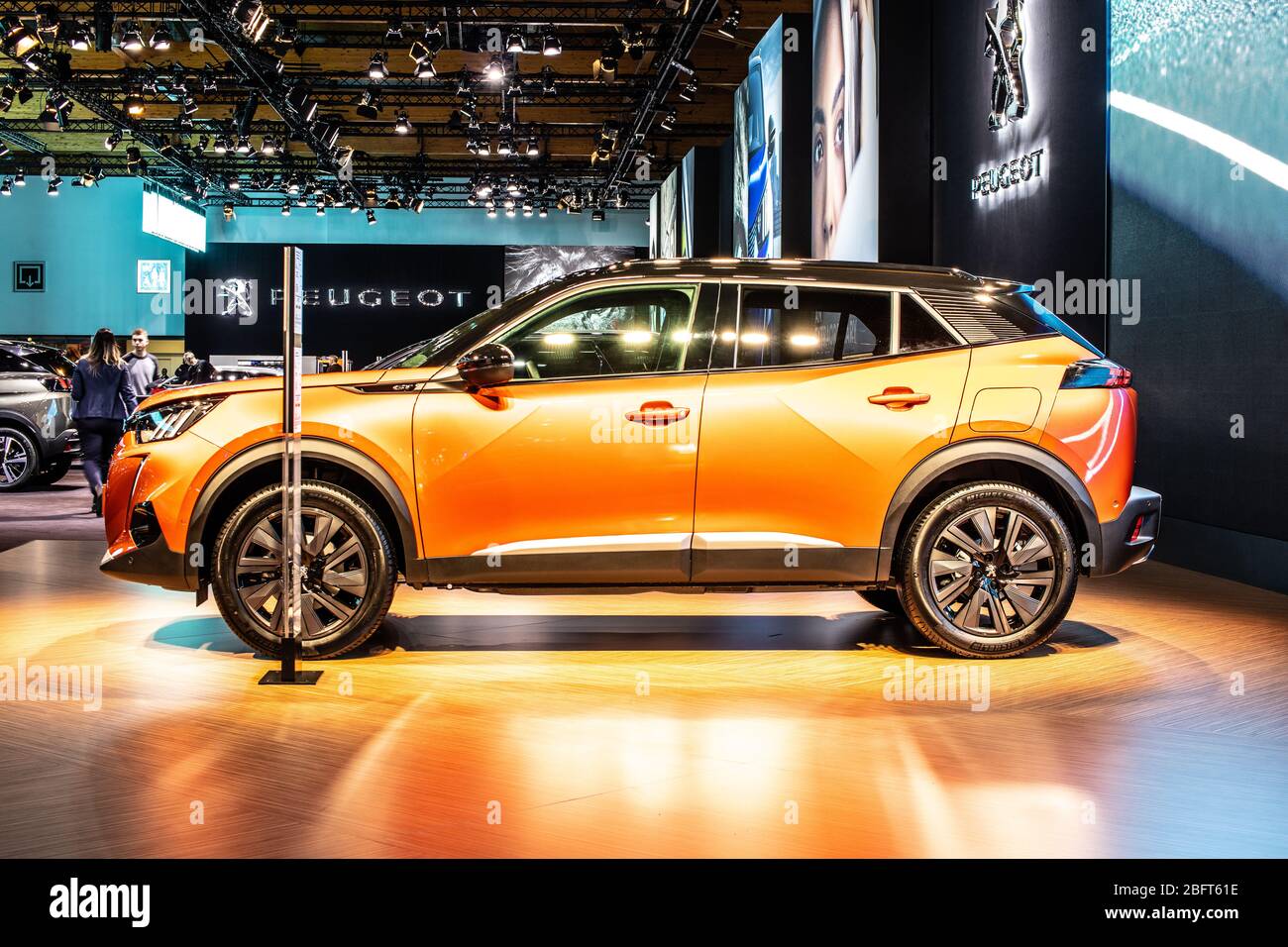 Brussels, Belgium, Jan 2020 all-new Peugeot 2008 II GT Line, Brussels ...