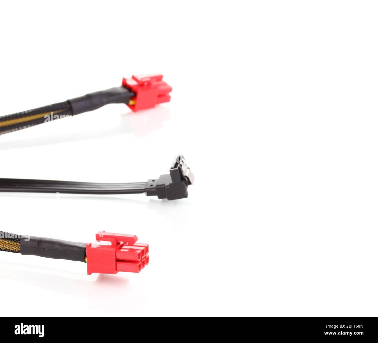 Computer connection wires isolated on white Stock Photo Alamy