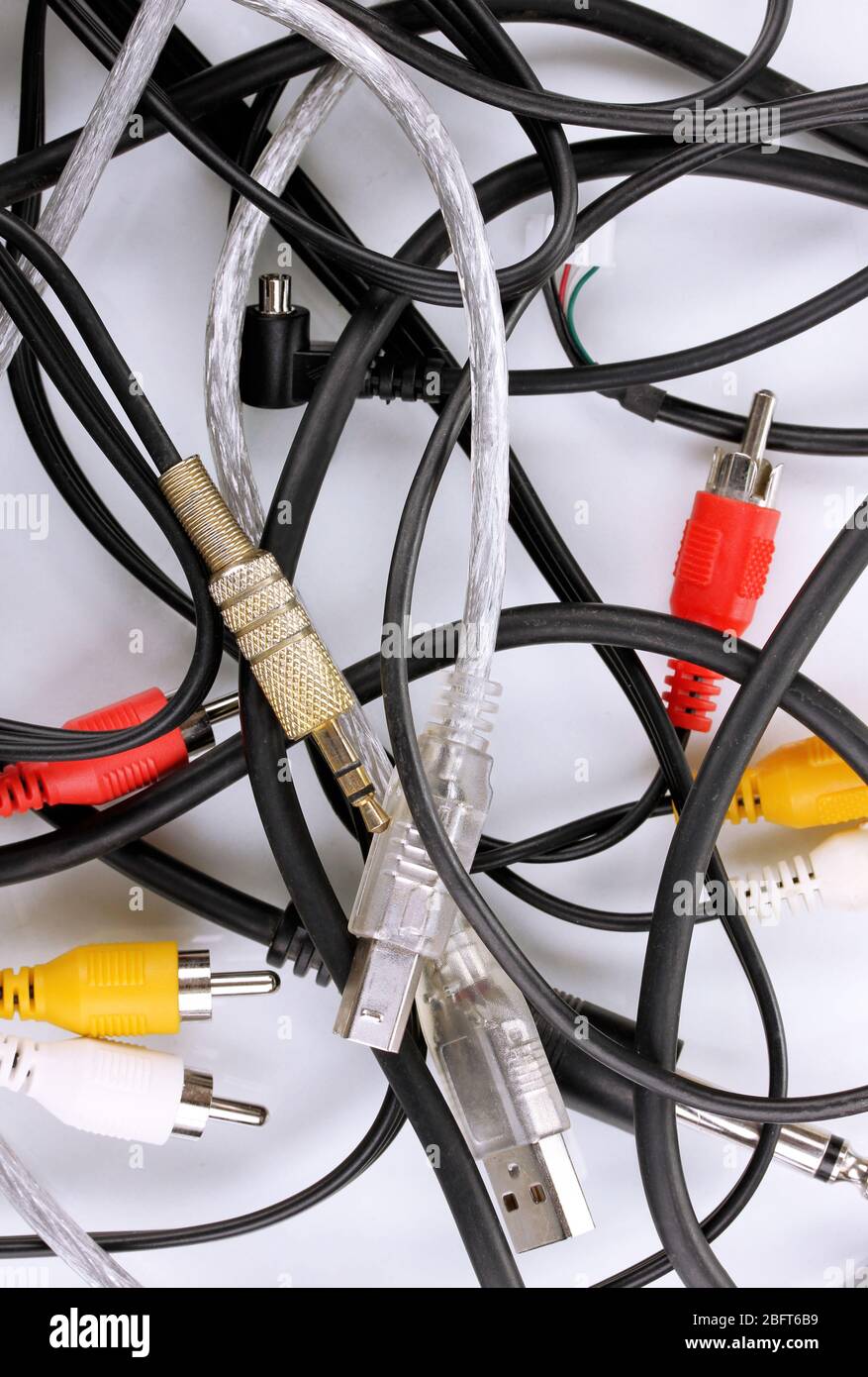 Many connection wires isolated on white Stock Photo Alamy
