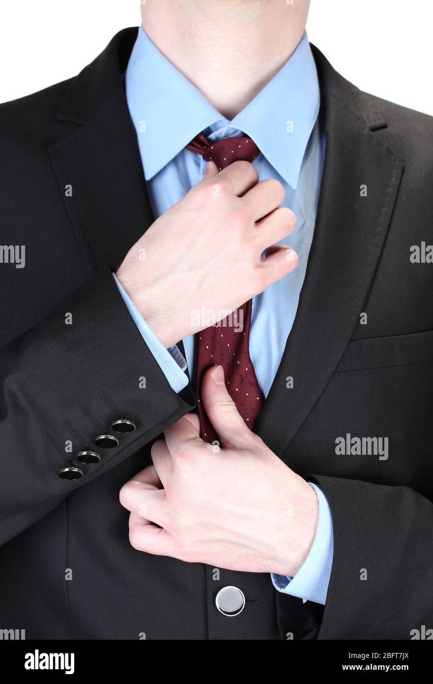 Close up male hand correcting hi-res stock photography and images - Alamy