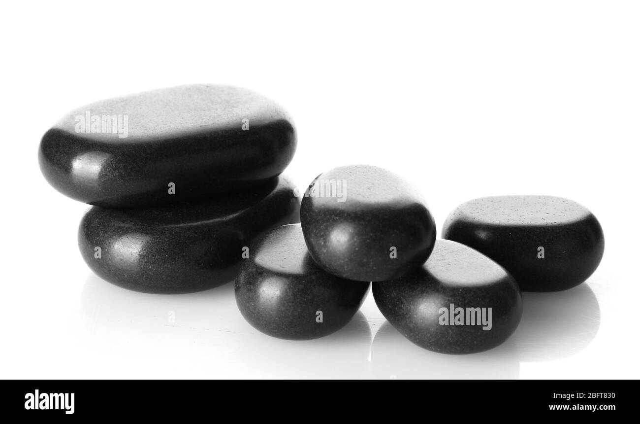 Set of stones isolated Black and White Stock Photos & Images - Alamy