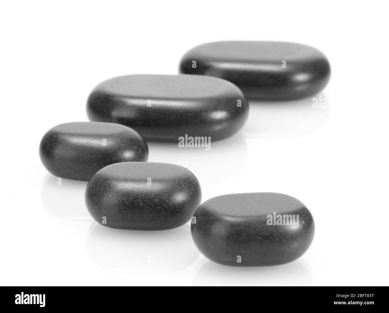 Set of stones isolated Black and White Stock Photos & Images - Alamy