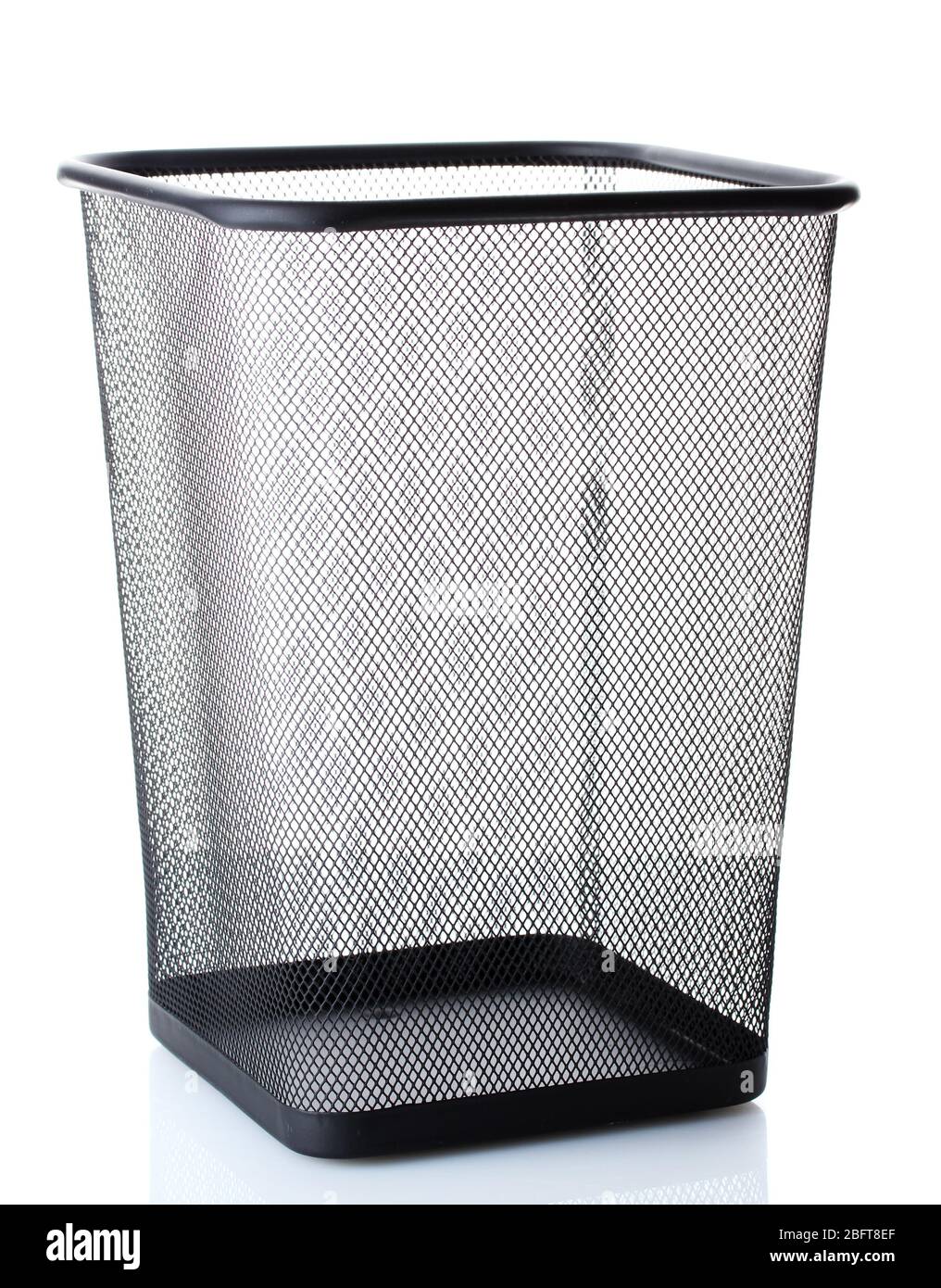 empty metal trash bin isolated on white Stock Photo - Alamy