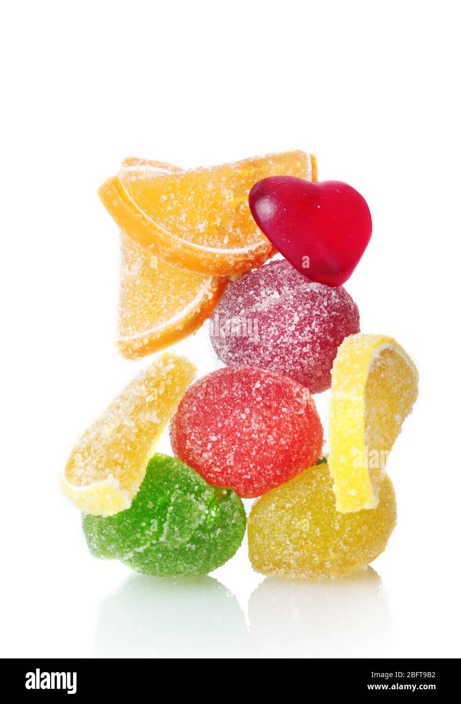 colorful jelly candies isolated on white Stock Photo - Alamy