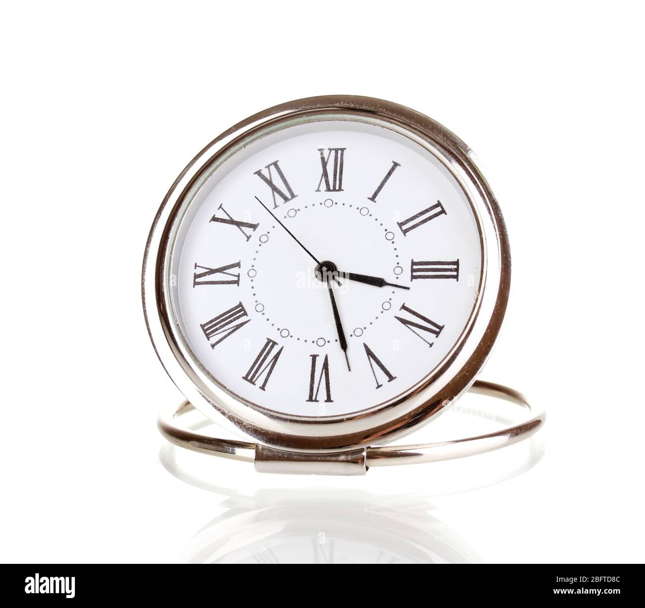 Clock isolated on white Stock Photo - Alamy