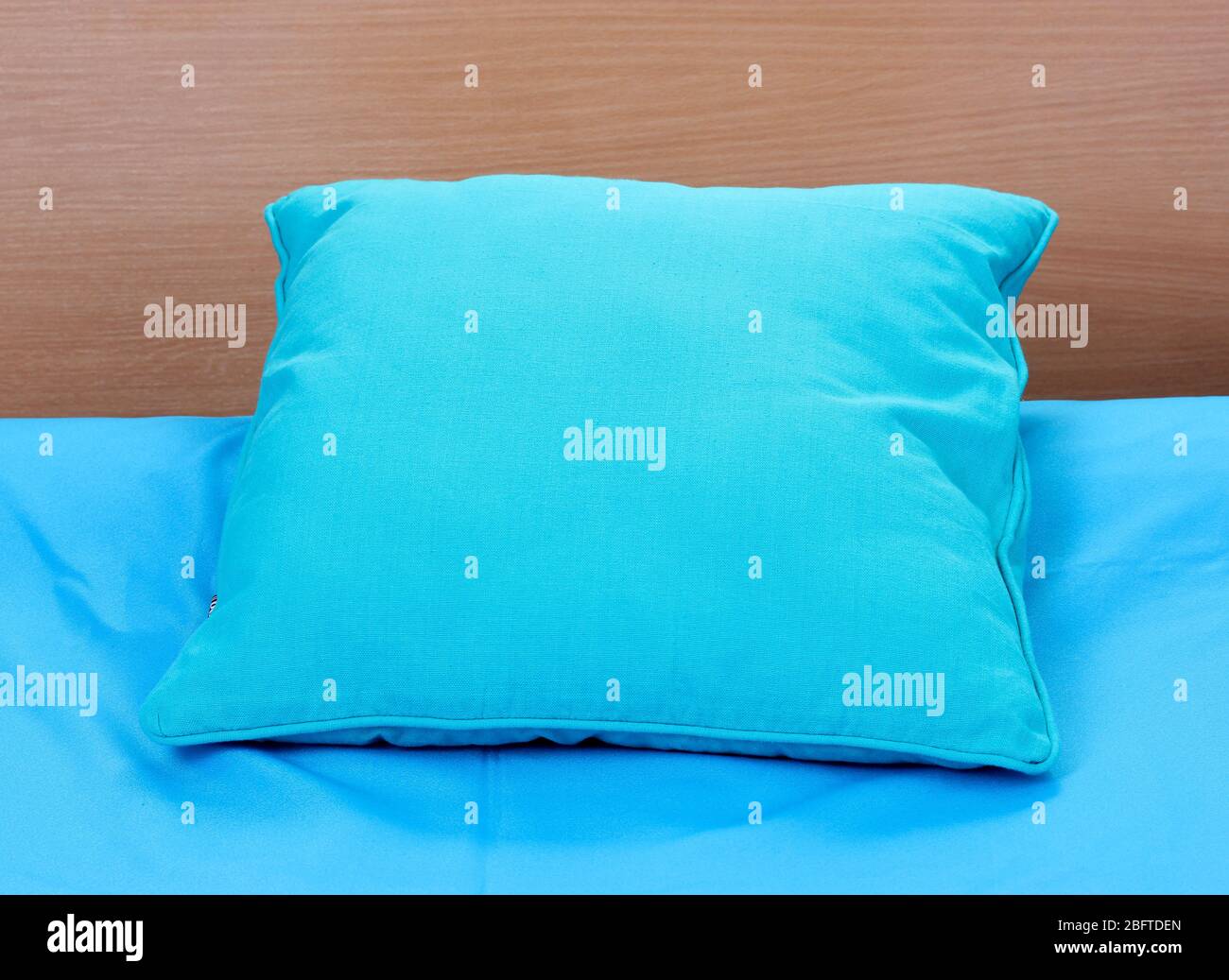 bright pillow on bed Stock Photo Alamy