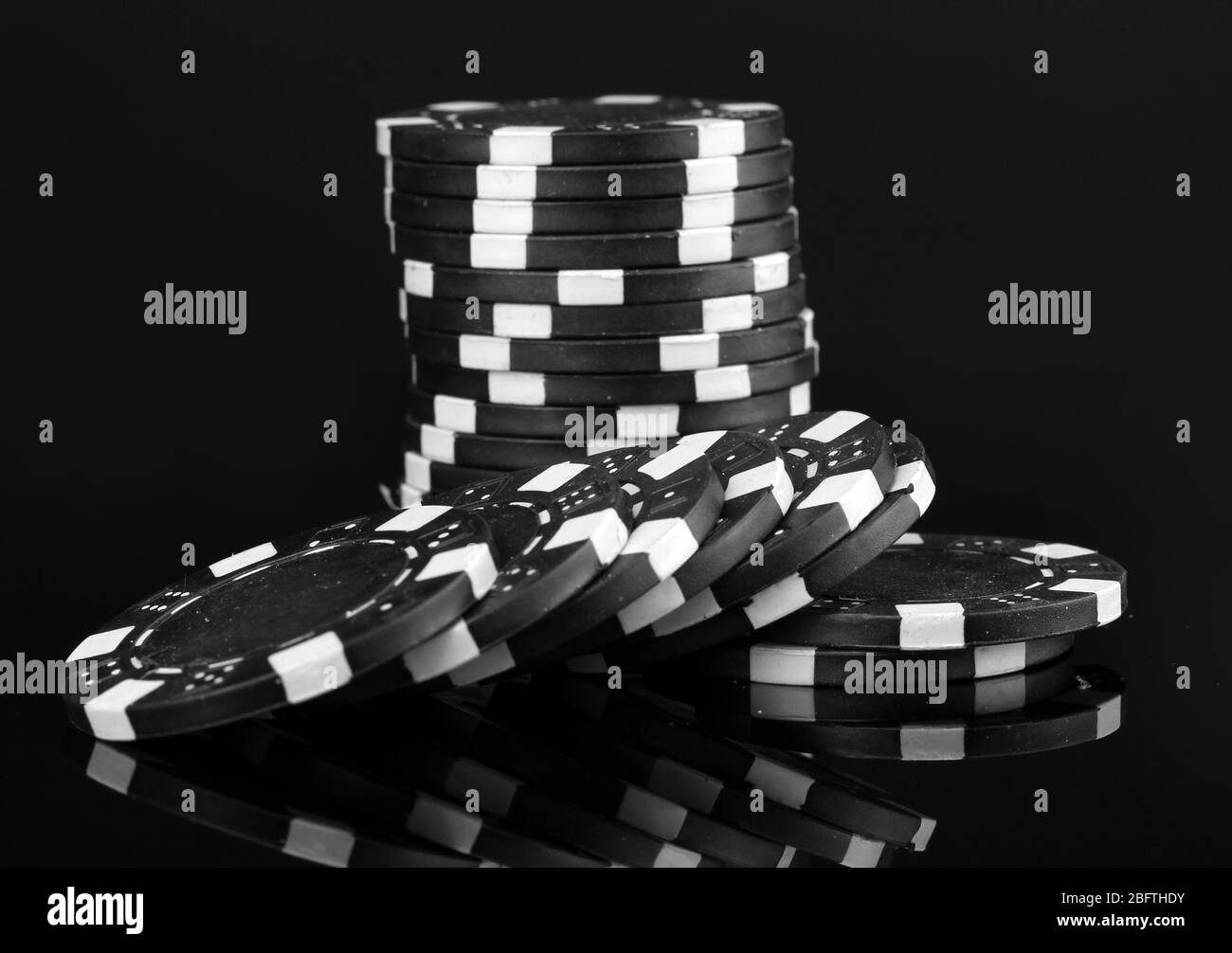 Poker chips stack Black and White Stock Photos & Images Alamy