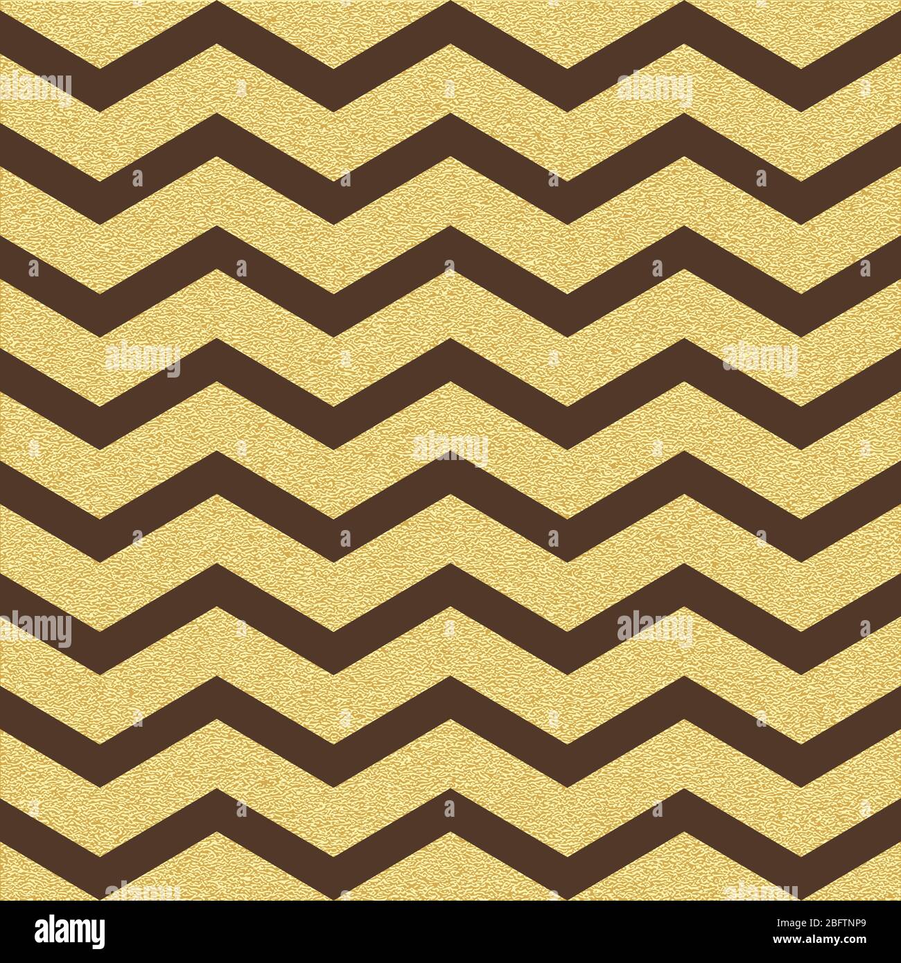 Gold glittering chevron wave seamless pattern. Classic zigzag template. EPS 10 Stock Vector