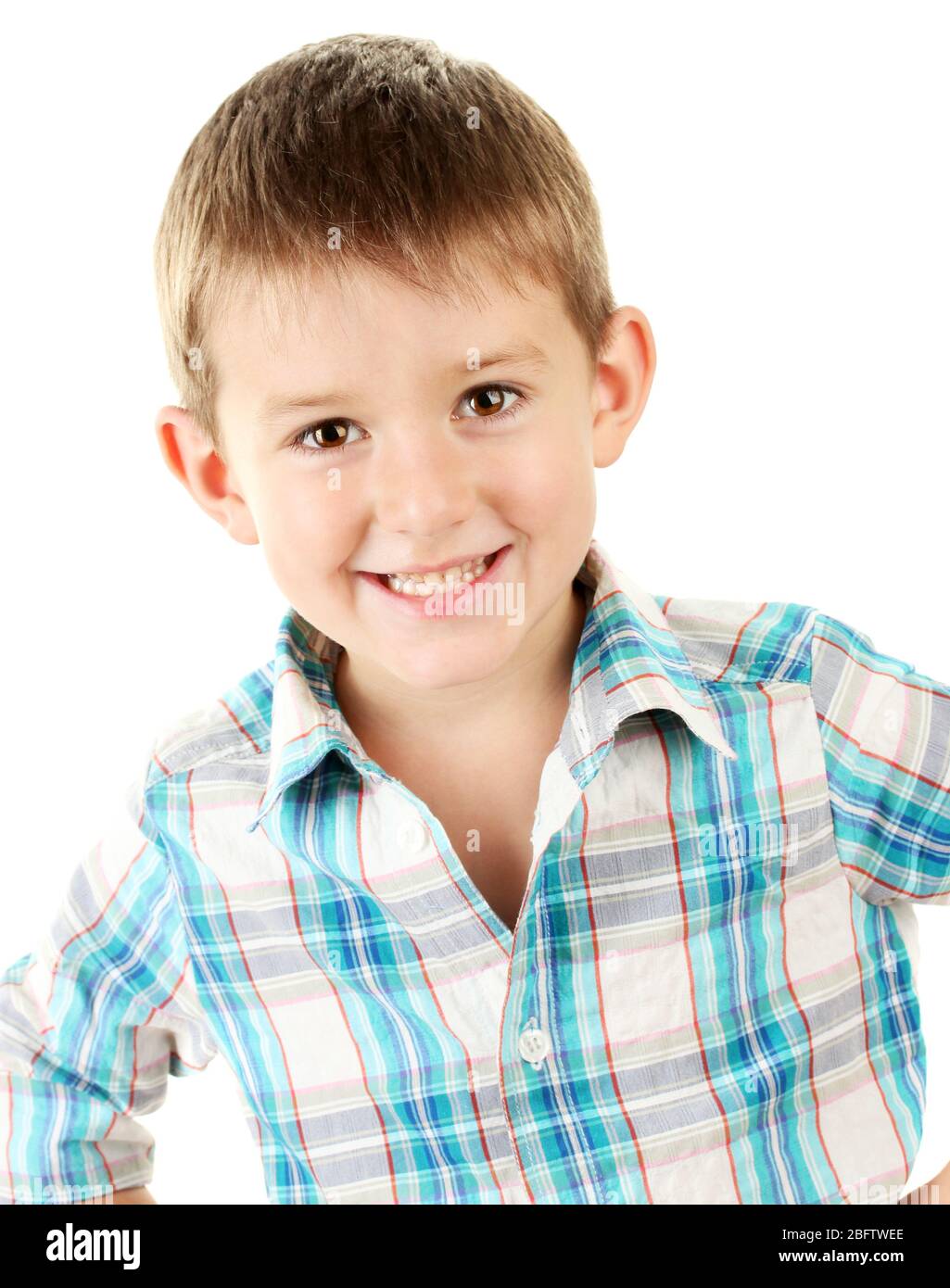 portrait of little boy isolated on white Stock Photo - Alamy