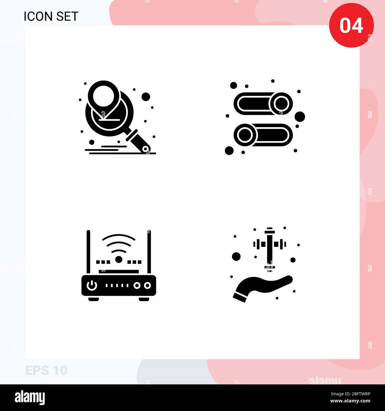 4 Creative Icons Modern Signs and Symbols of marketing campaign