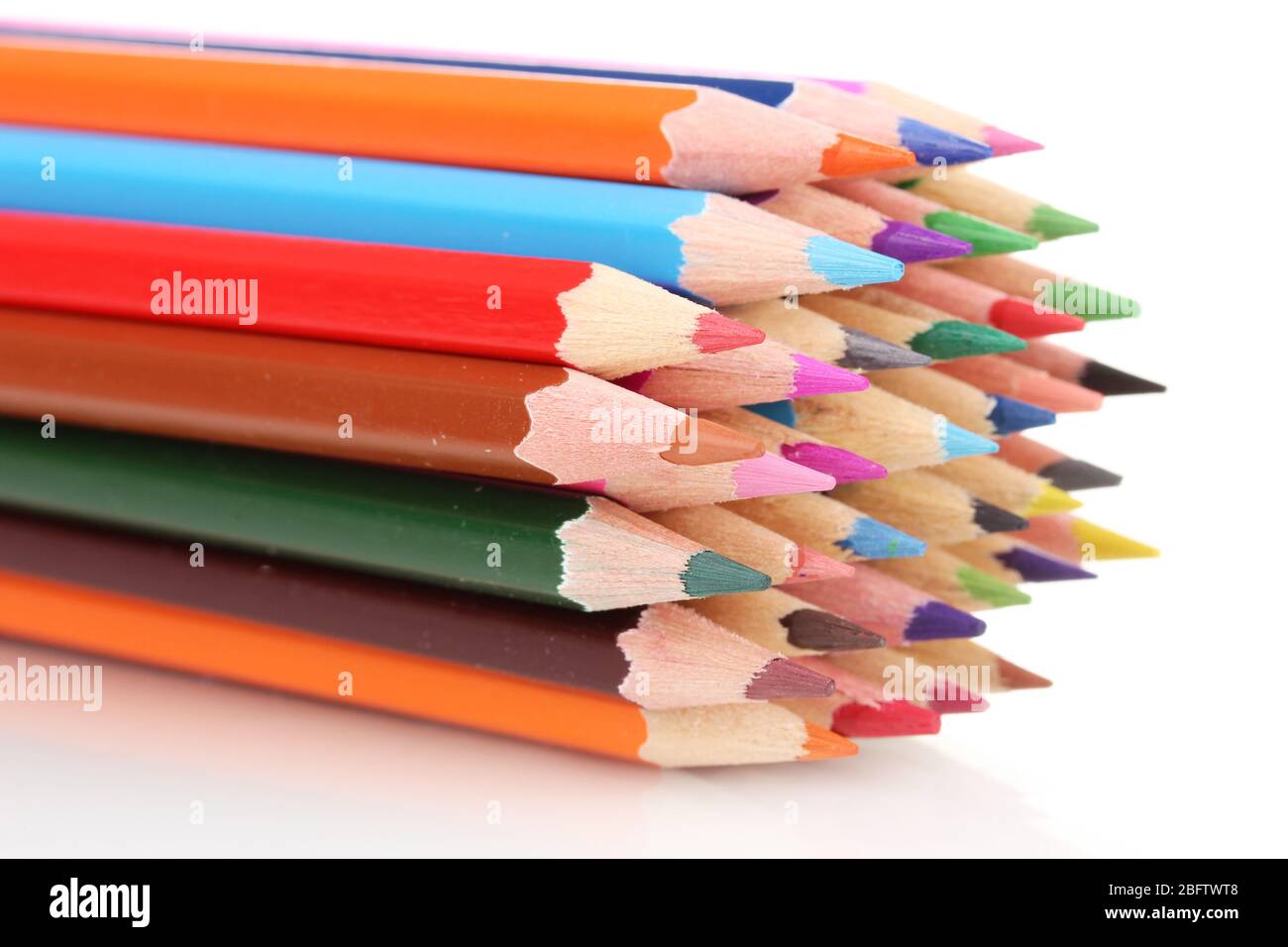 Color pencils isolated on white Stock Photo - Alamy