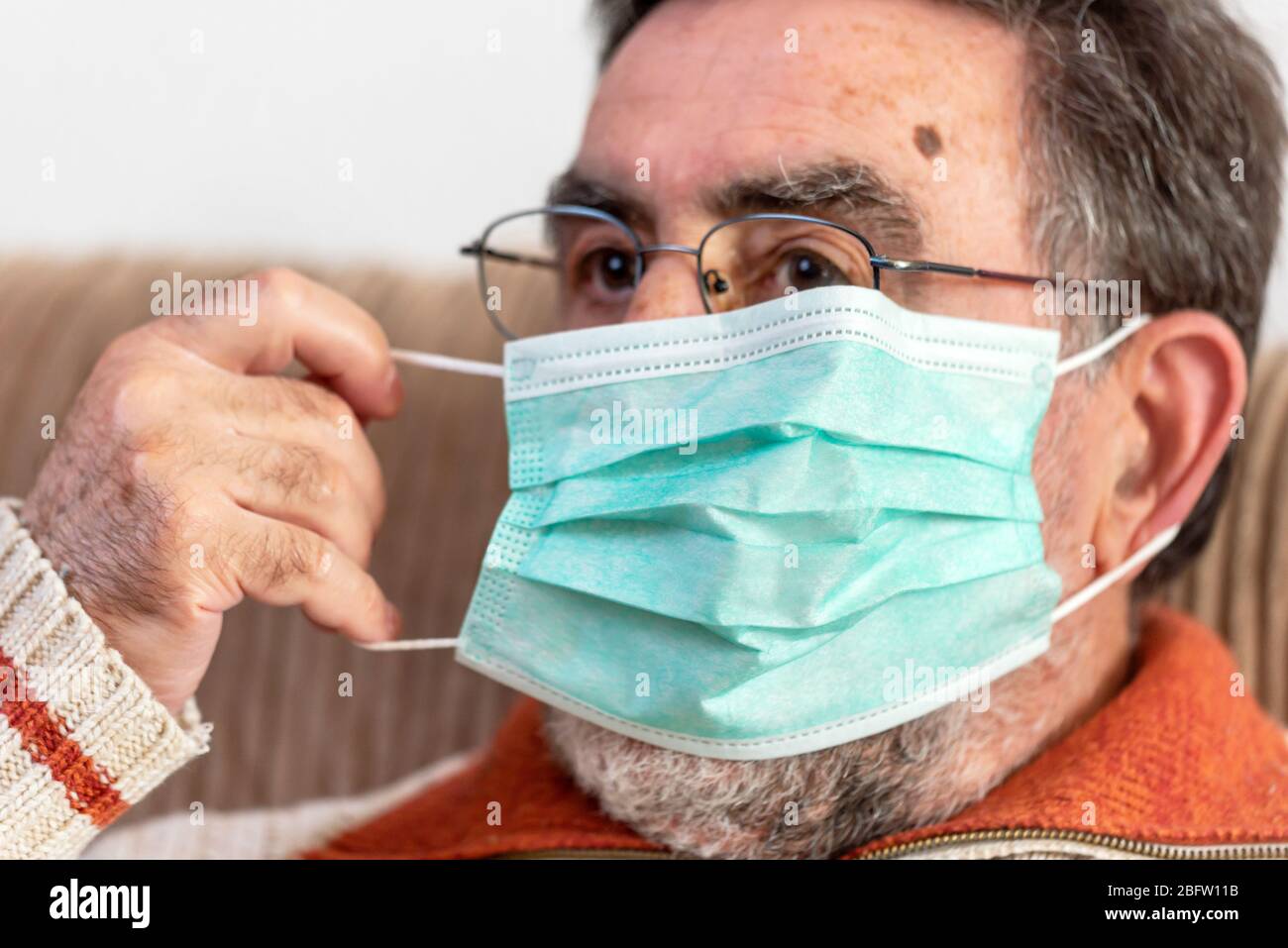 Download Elderly Face Mask High Resolution Stock Photography And Images Alamy PSD Mockup Templates