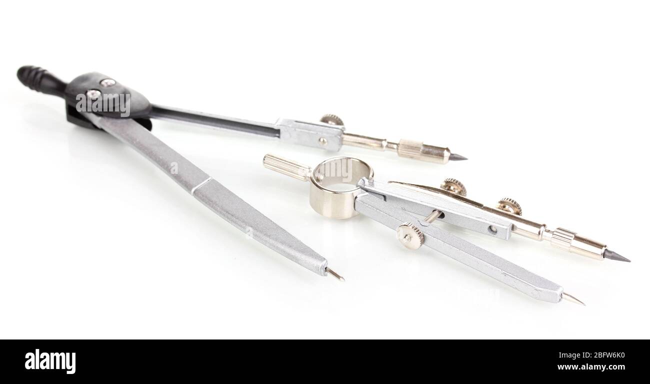 Drafting instrument isolated on white Stock Photo - Alamy