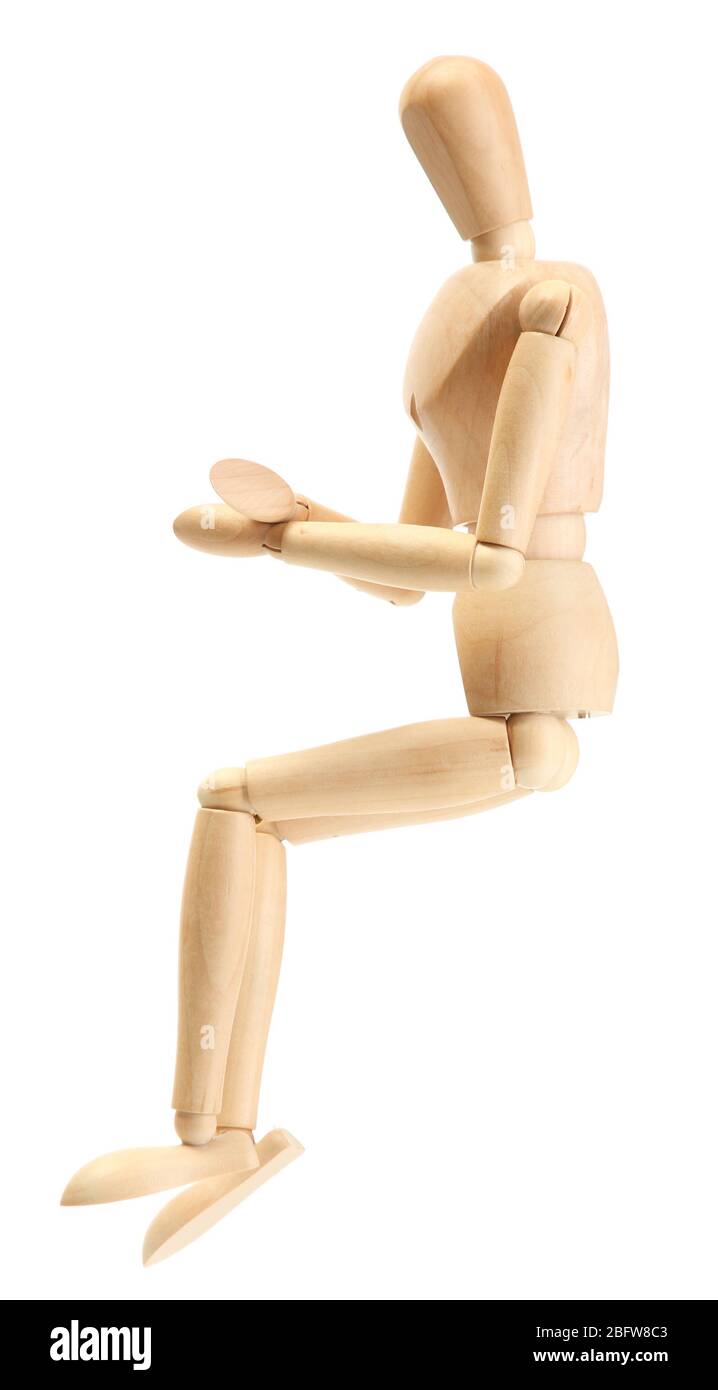 Wooden mannequin happy pose hi-res stock photography and images - Alamy