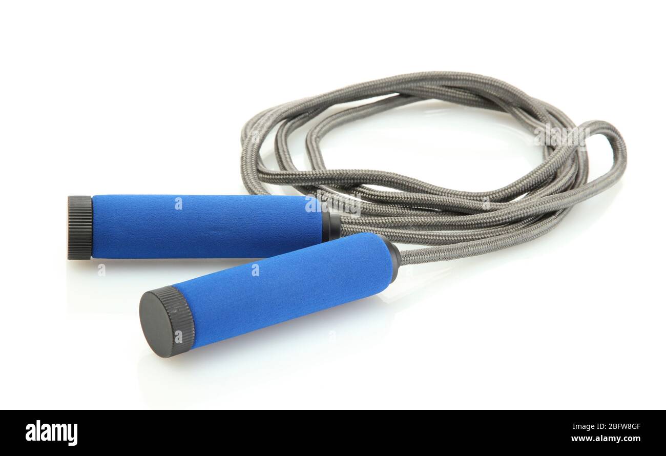skipping rope isolated on white Stock Photo - Alamy