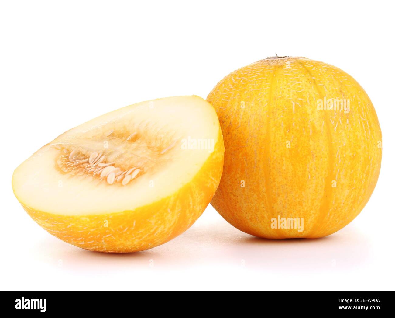 Ripe melon isolated on white Stock Photo Alamy