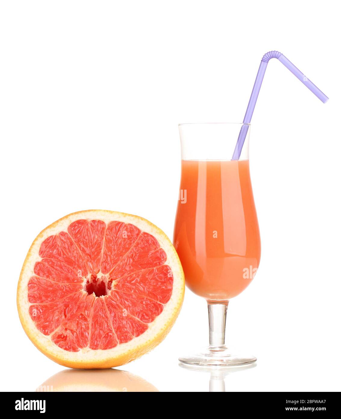 Glass of grapefruit juice isolated on white Stock Photo Alamy