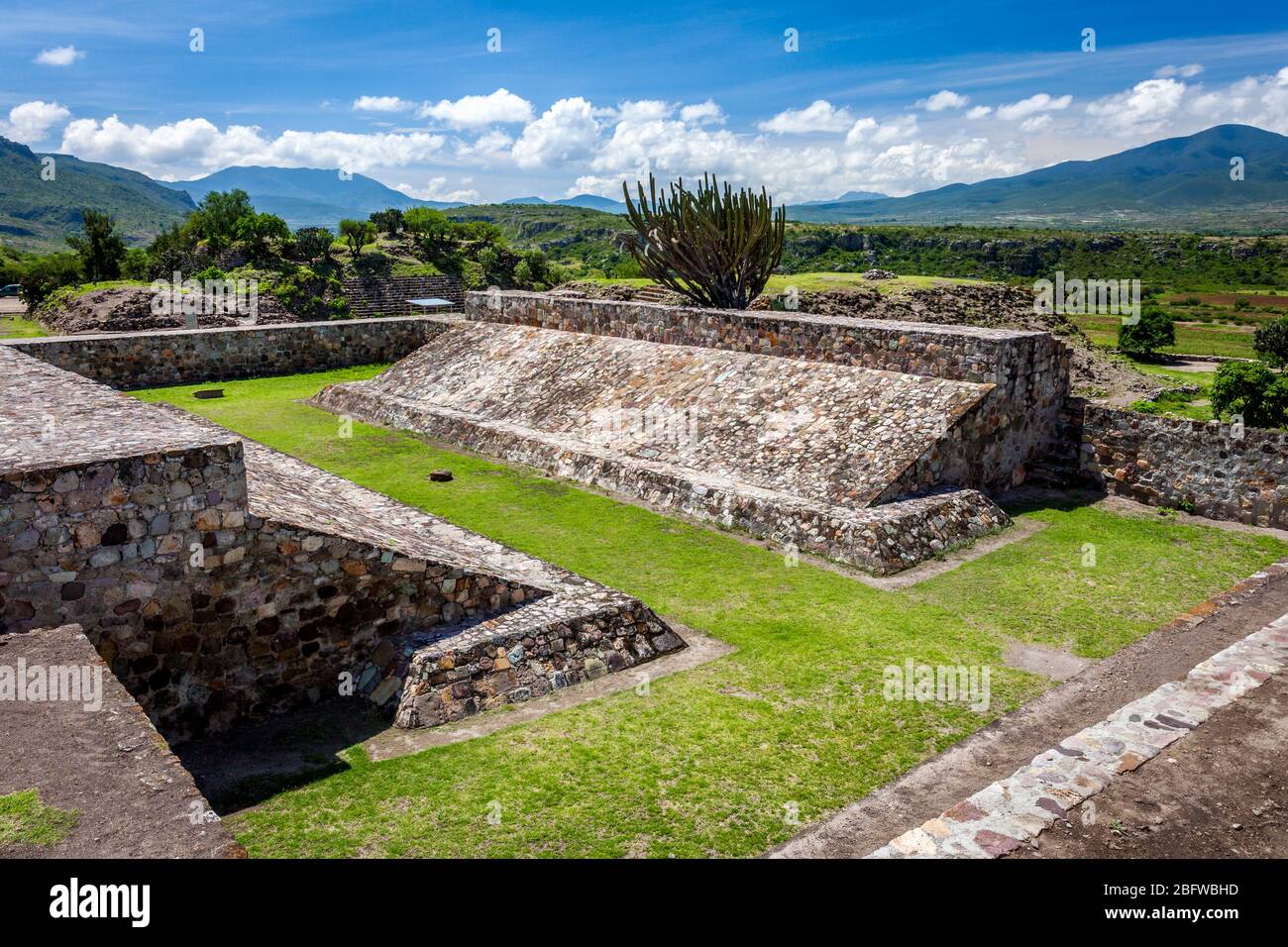 Ball court at the Yagul ruins in Oaxaca, Mexico. Stock Photo