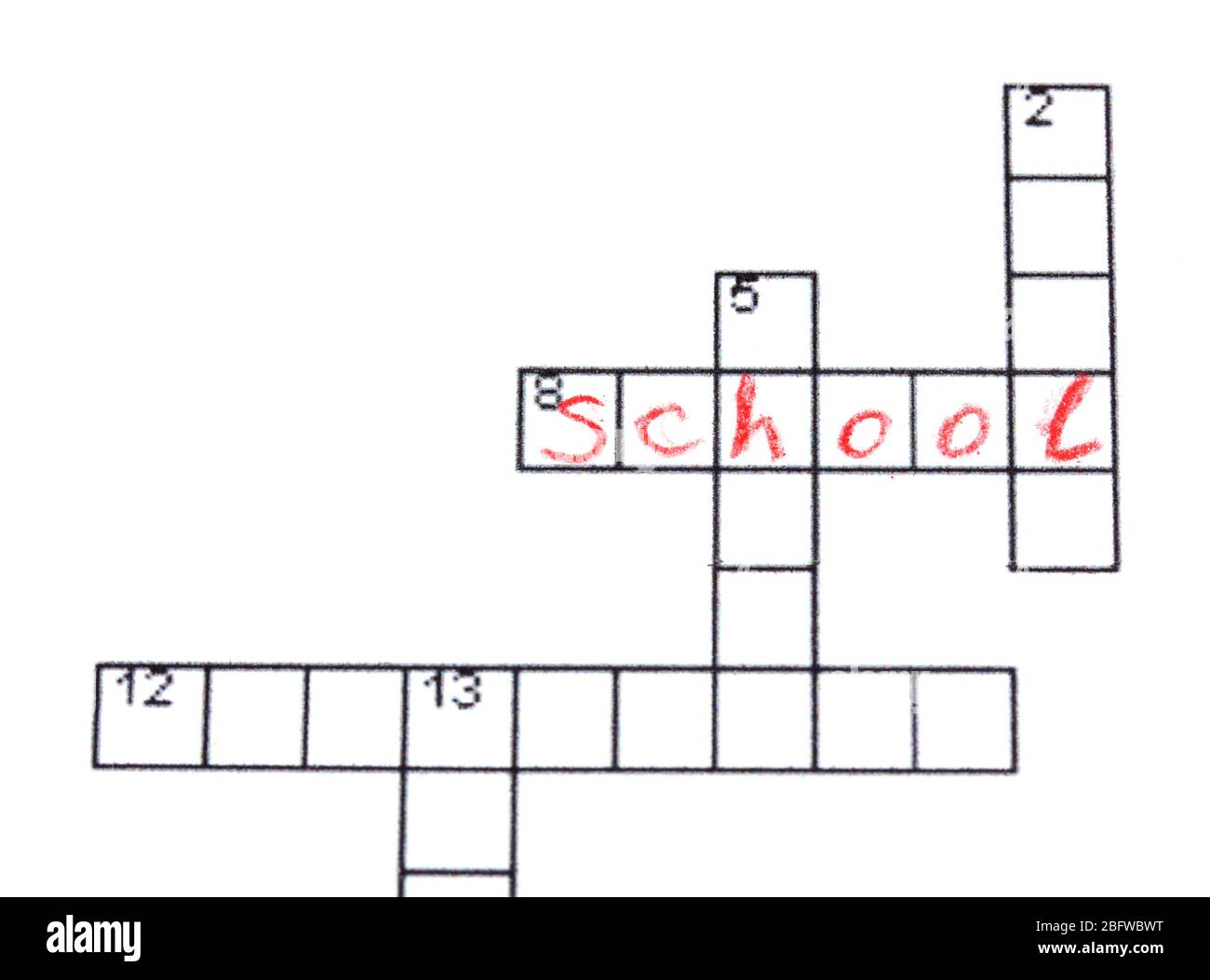 Newspaper crossword puzzle Cut Out Stock Images & Pictures Alamy