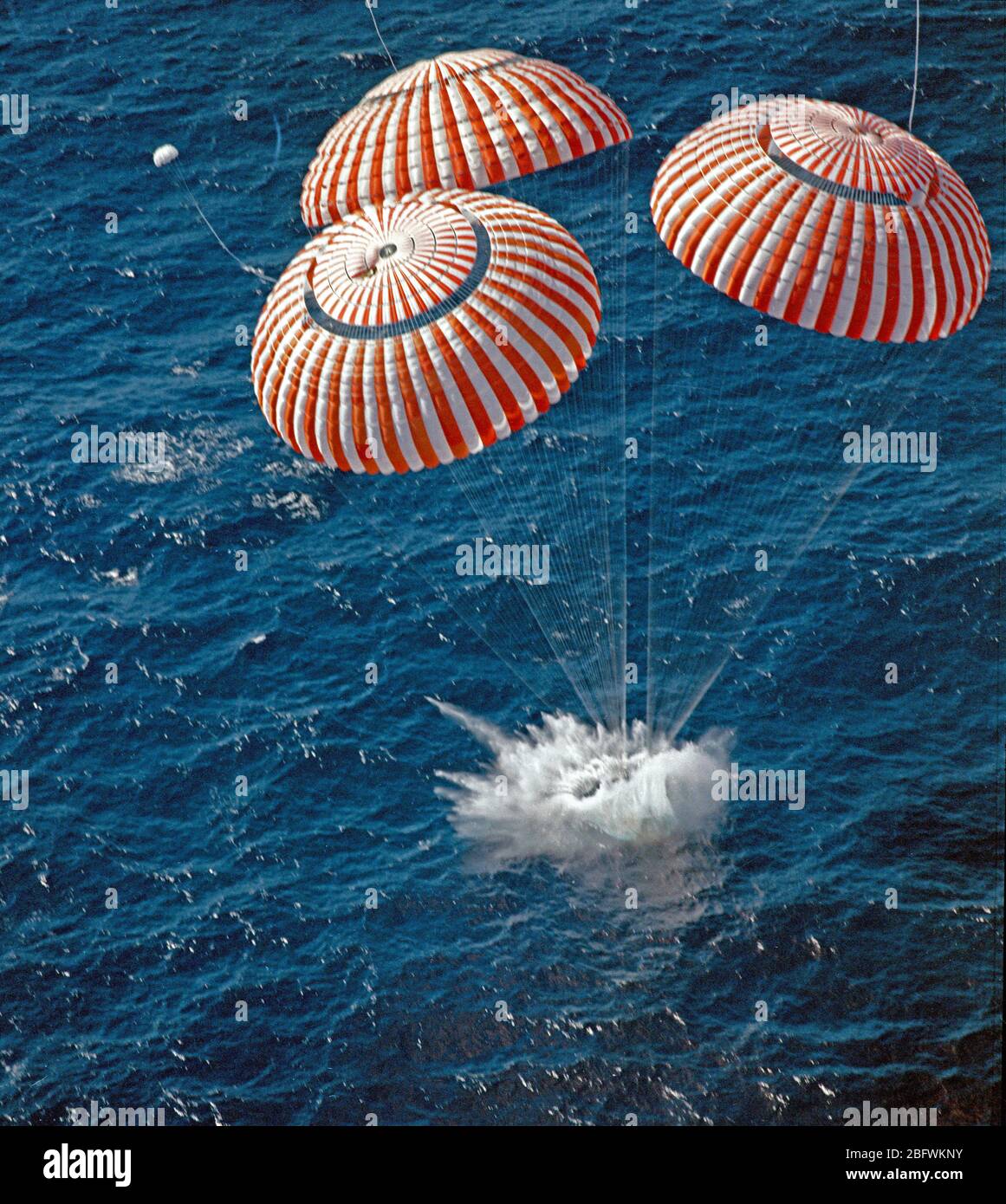 (27 April 1972) --- The Apollo 16 Command Module (CM), with astronauts ...