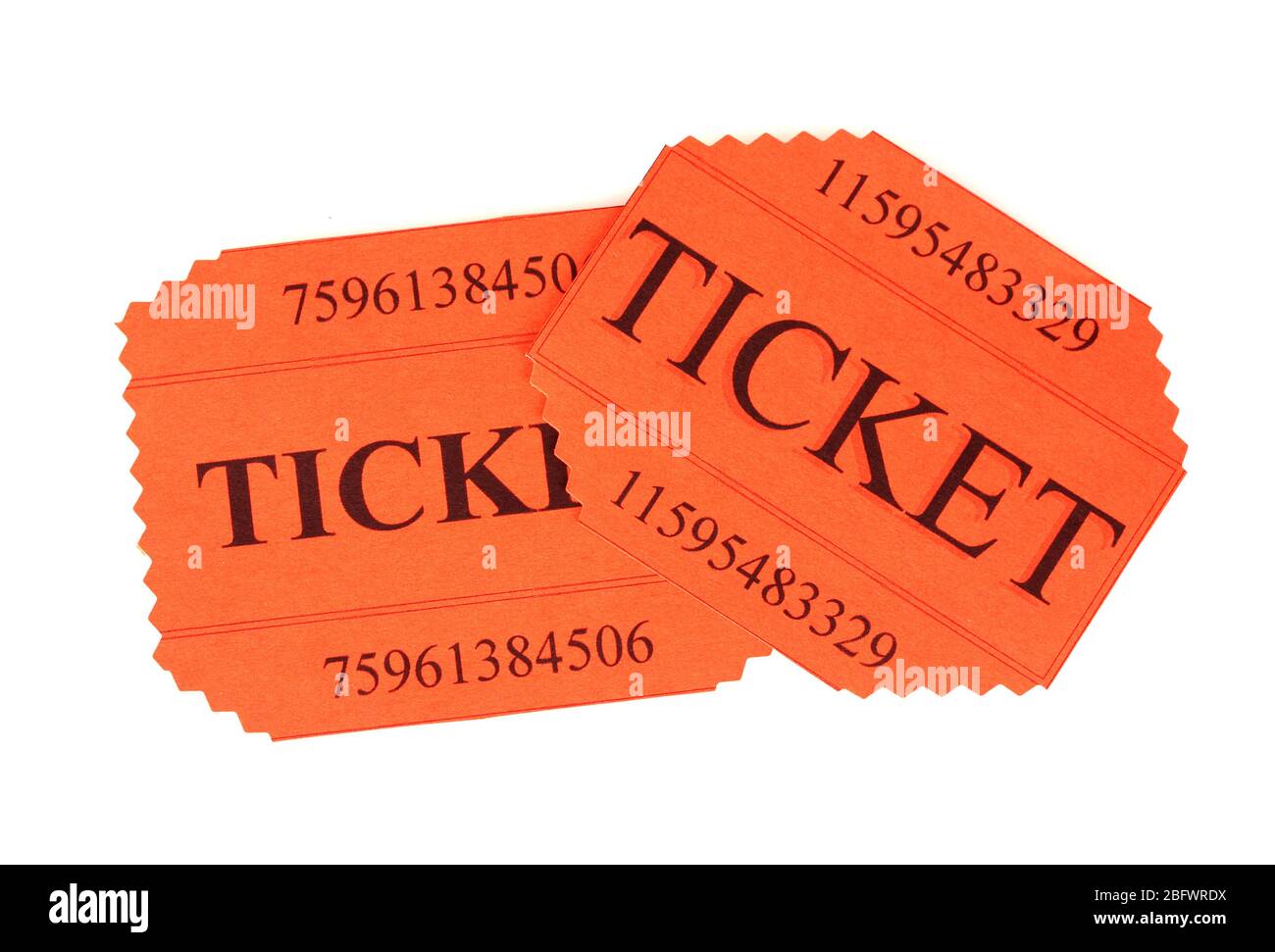 Tickets Colorés Colorful tickets isolated on white Stock Photo - Alamy