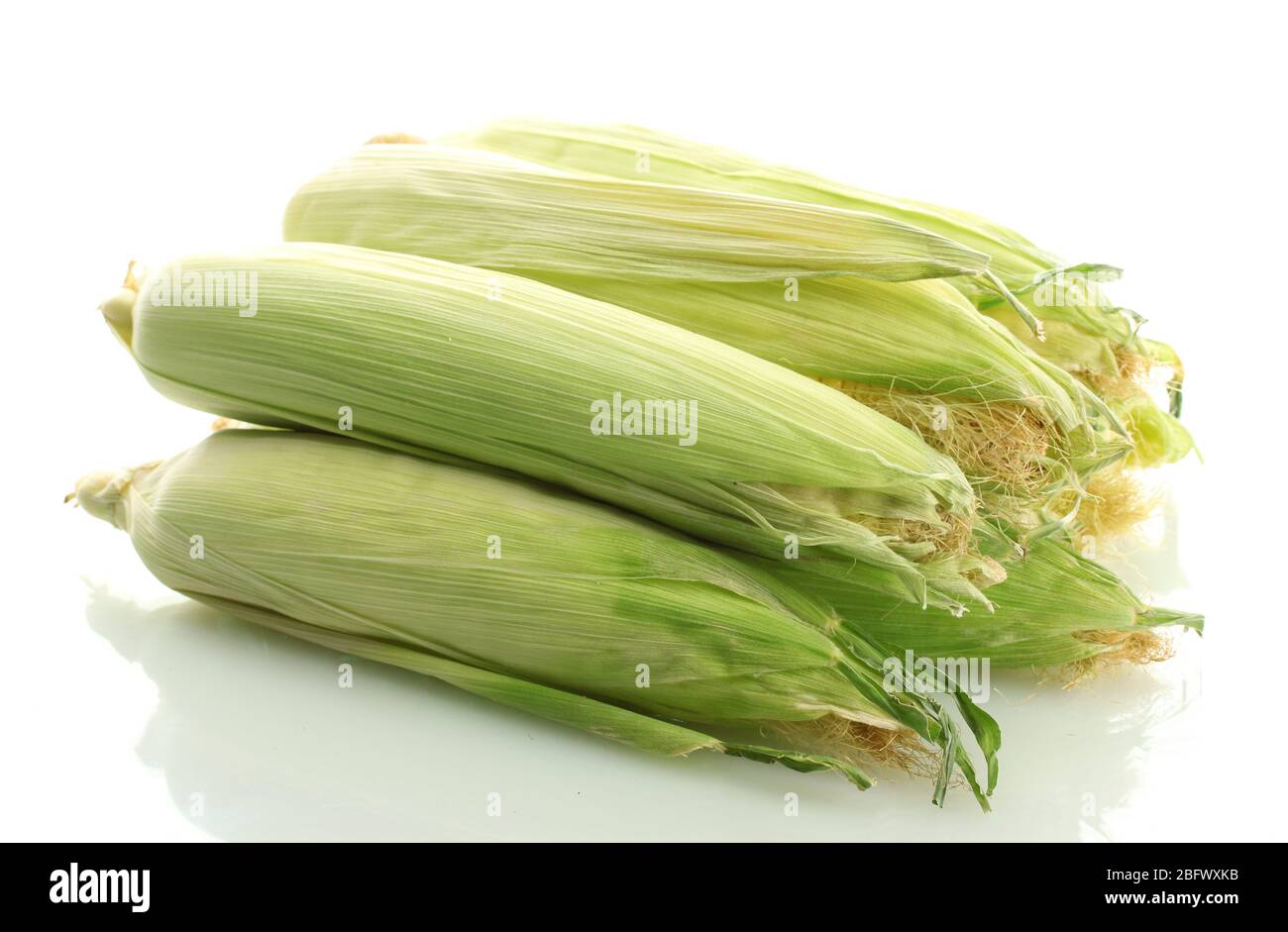fresh corn, isolated on white Stock Photo - Alamy