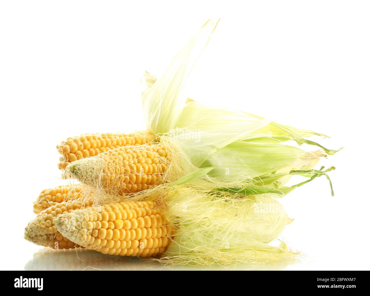 fresh corn, isolated on white Stock Photo - Alamy