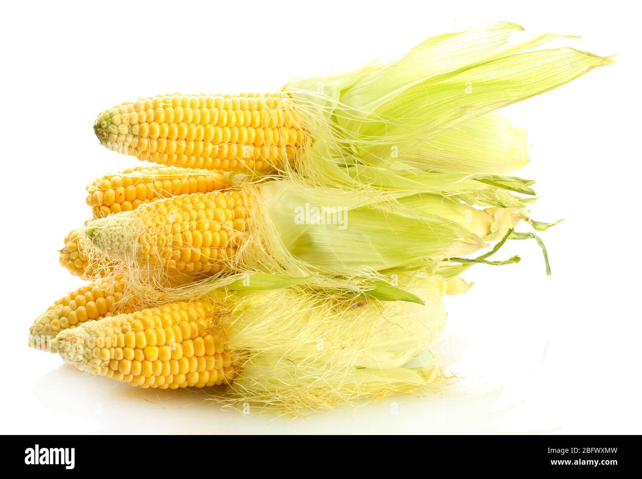 fresh corn, isolated on white Stock Photo - Alamy
