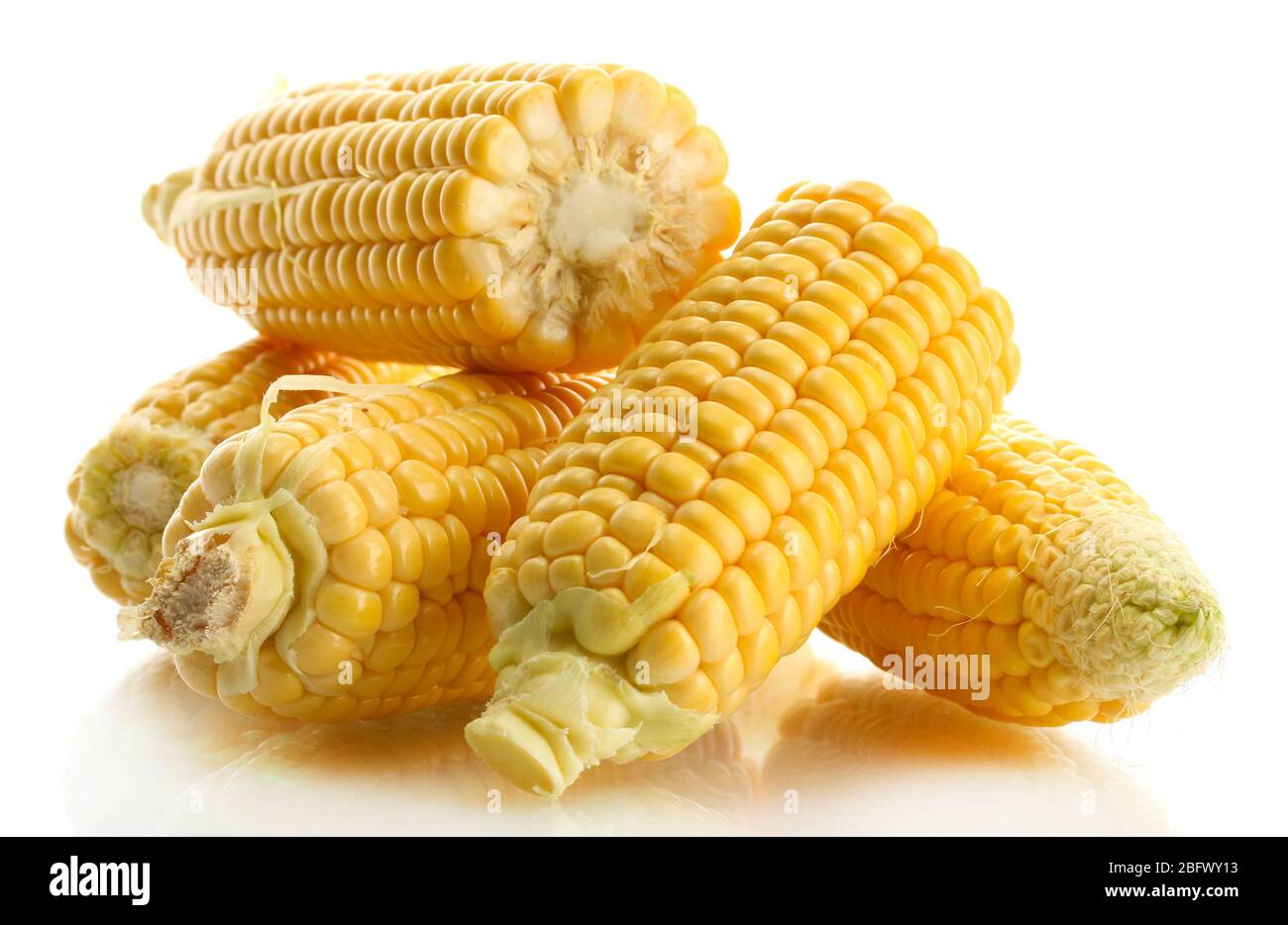 fresh corn, isolated on white Stock Photo - Alamy