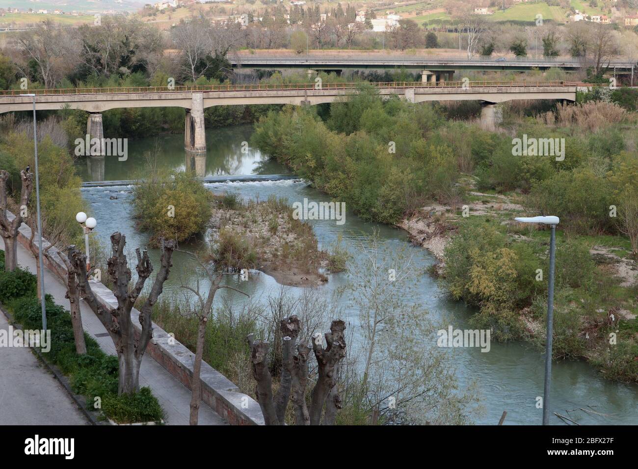 Benevento - Oche del Nilo nel fiume Stock Photo