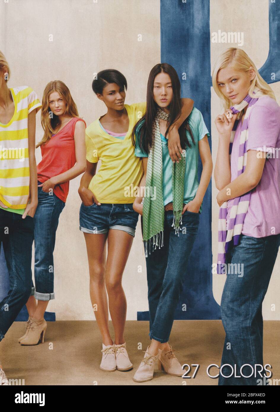 poster advertising Gap fashion house in paper magazine from 2009 year,  advertisement, creative Gap Inc. advert from 2000s Stock Photo - Alamy