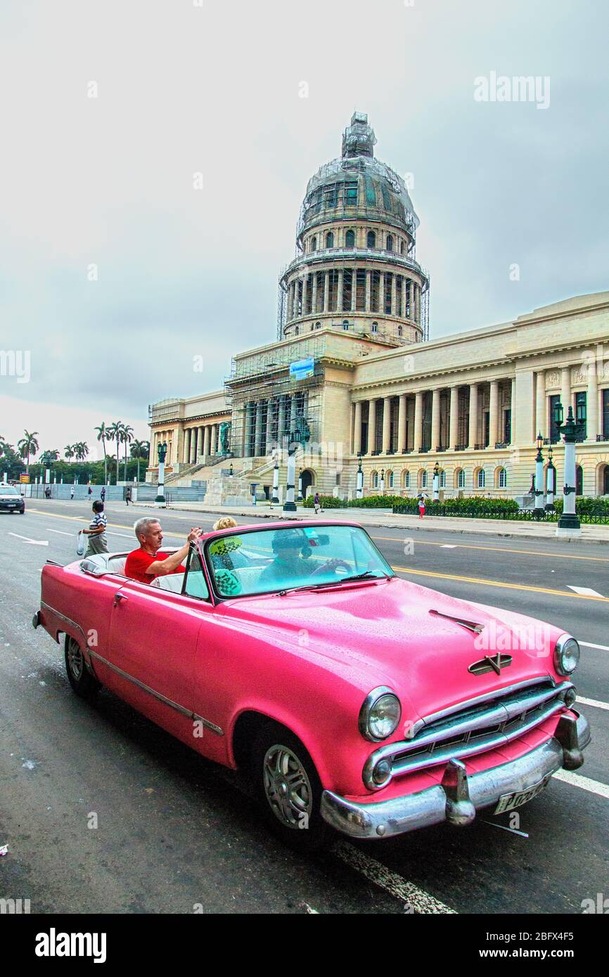 havana street scene,old vintage cars in havana,cuba havana,havana roads,havana  monuments,people in havana street,cuban streets,cuban people,travel Stock Photo
