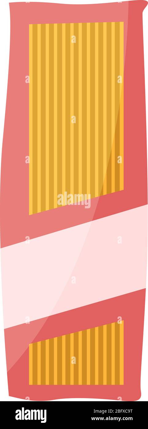 Vemicelli, illustration, vector on white background Stock Vector