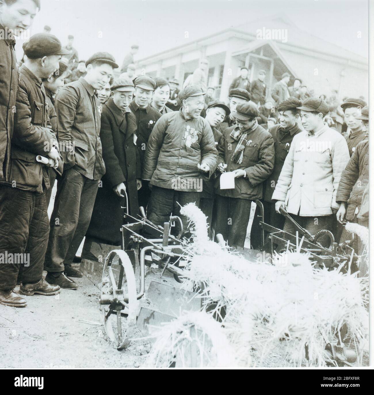 In 1955 Hefei Agricultural Exhibition in Anhui introduced new agricultural tools to visitors Stock Photo