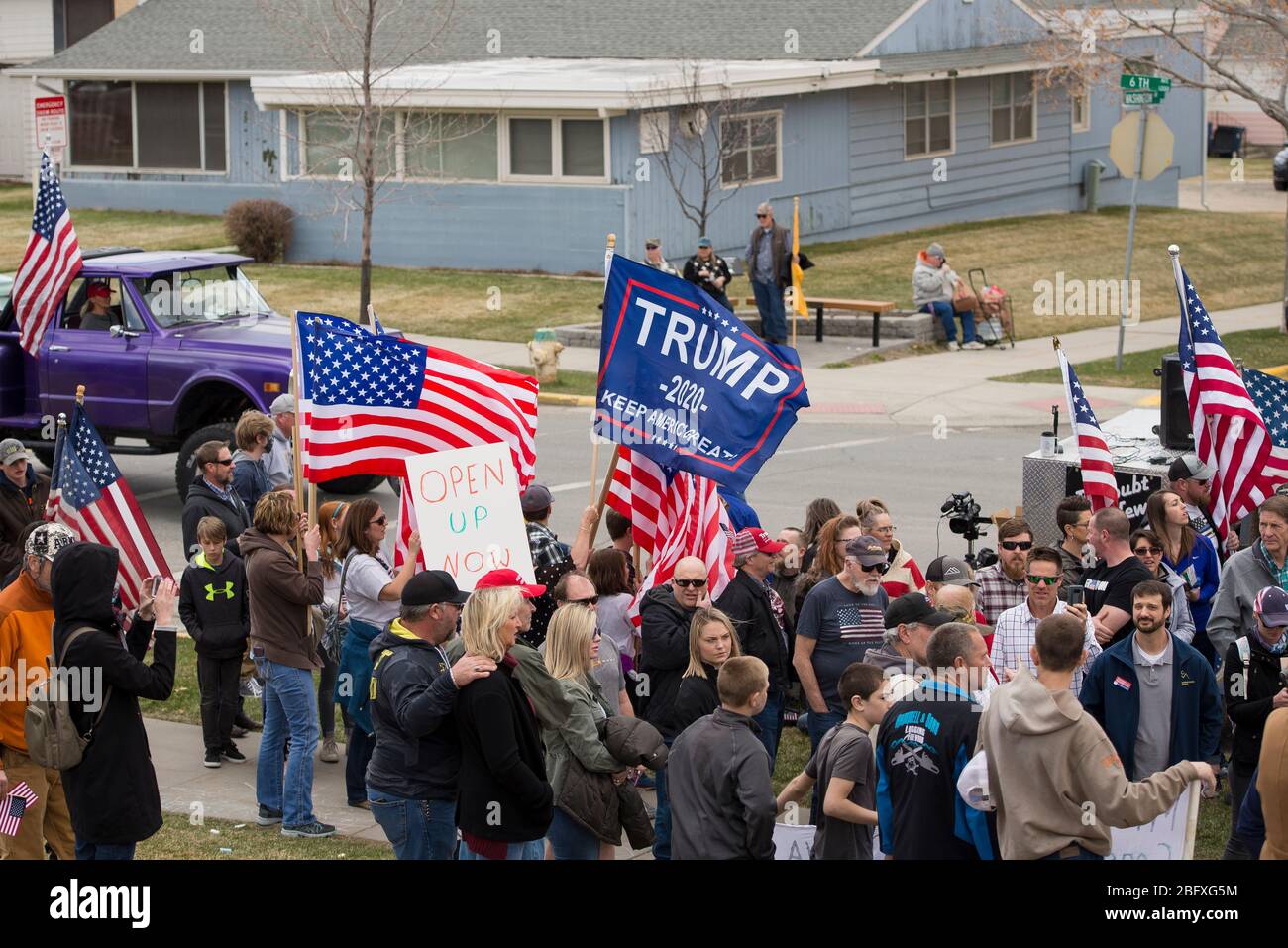 Coronavirus protest montana hi-res stock photography and images - Alamy