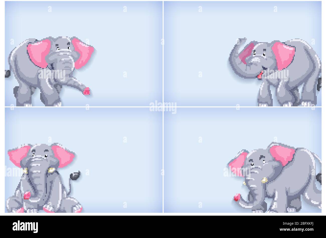 Background template design with plain color and elephant illustration ...