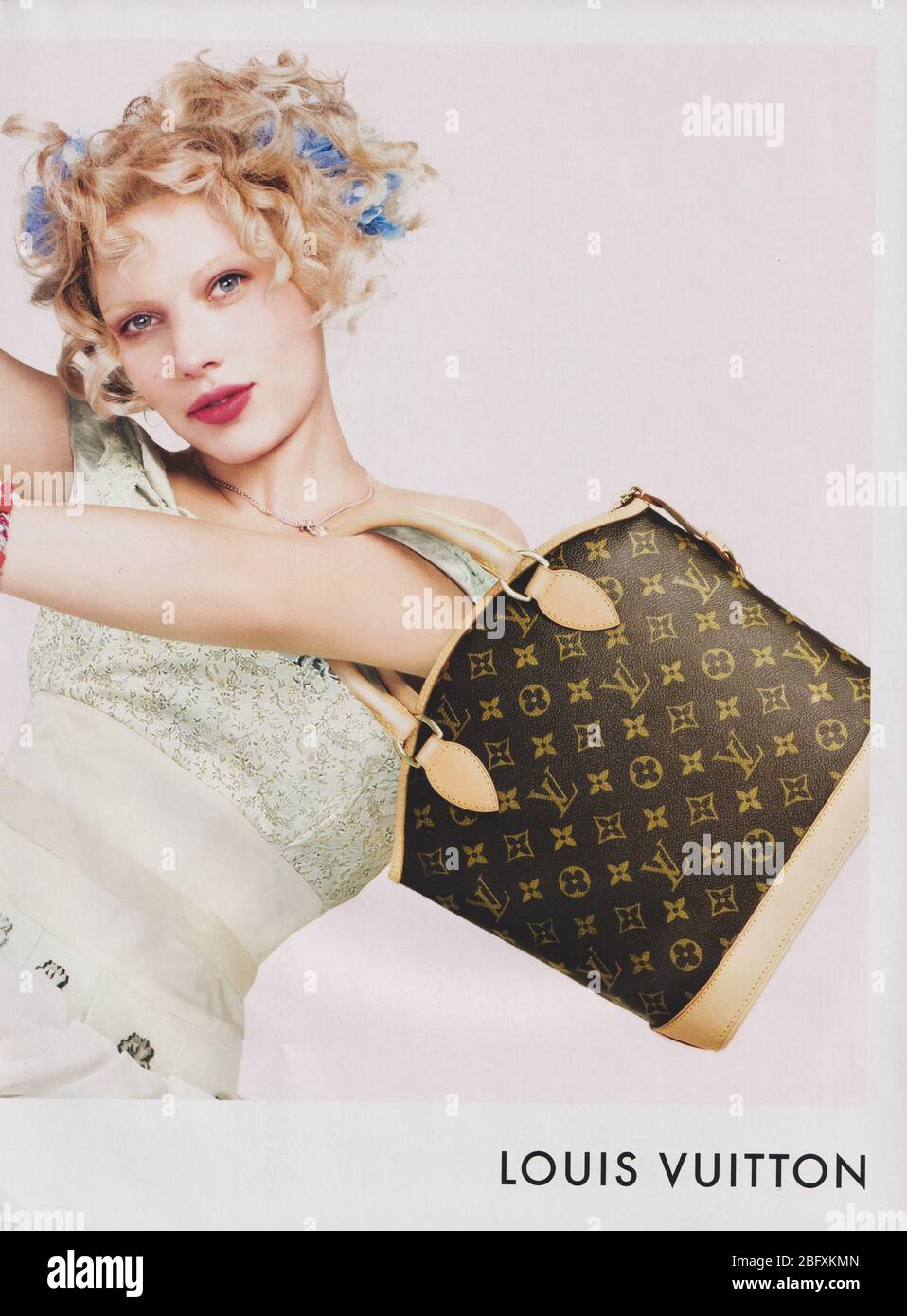 Louis Vuitton Handbag Bare Model 2000s Print Advertisement 2001