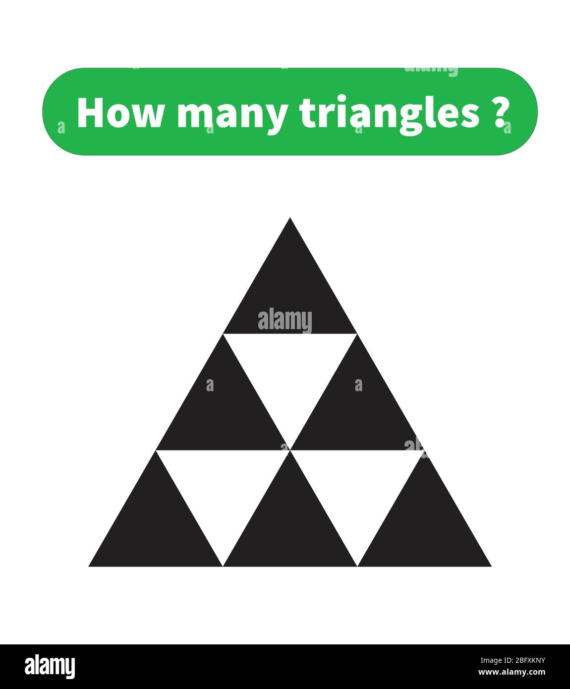 Educational Math Game. How Many Triangles? Mathematical Puzzle Stock Vector Image & Art - Alamy