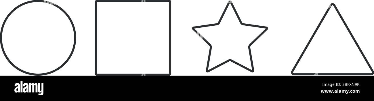 Geometric shapes set of icon vector eps 10 Stock Vector Image & Art - Alamy
