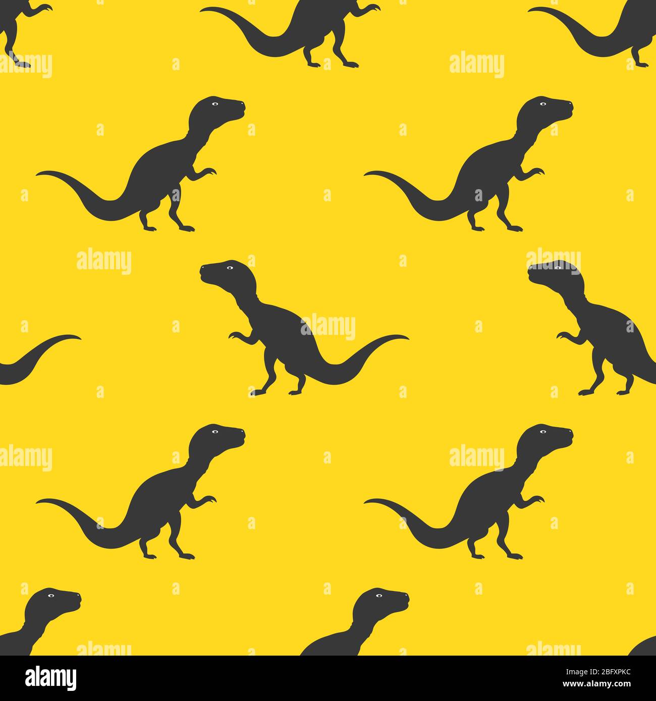 Silhouette Icon Dinosaurs Vector Seamless Pattern. Background Wallpaper  Stock Vector Image & Art - Alamy
