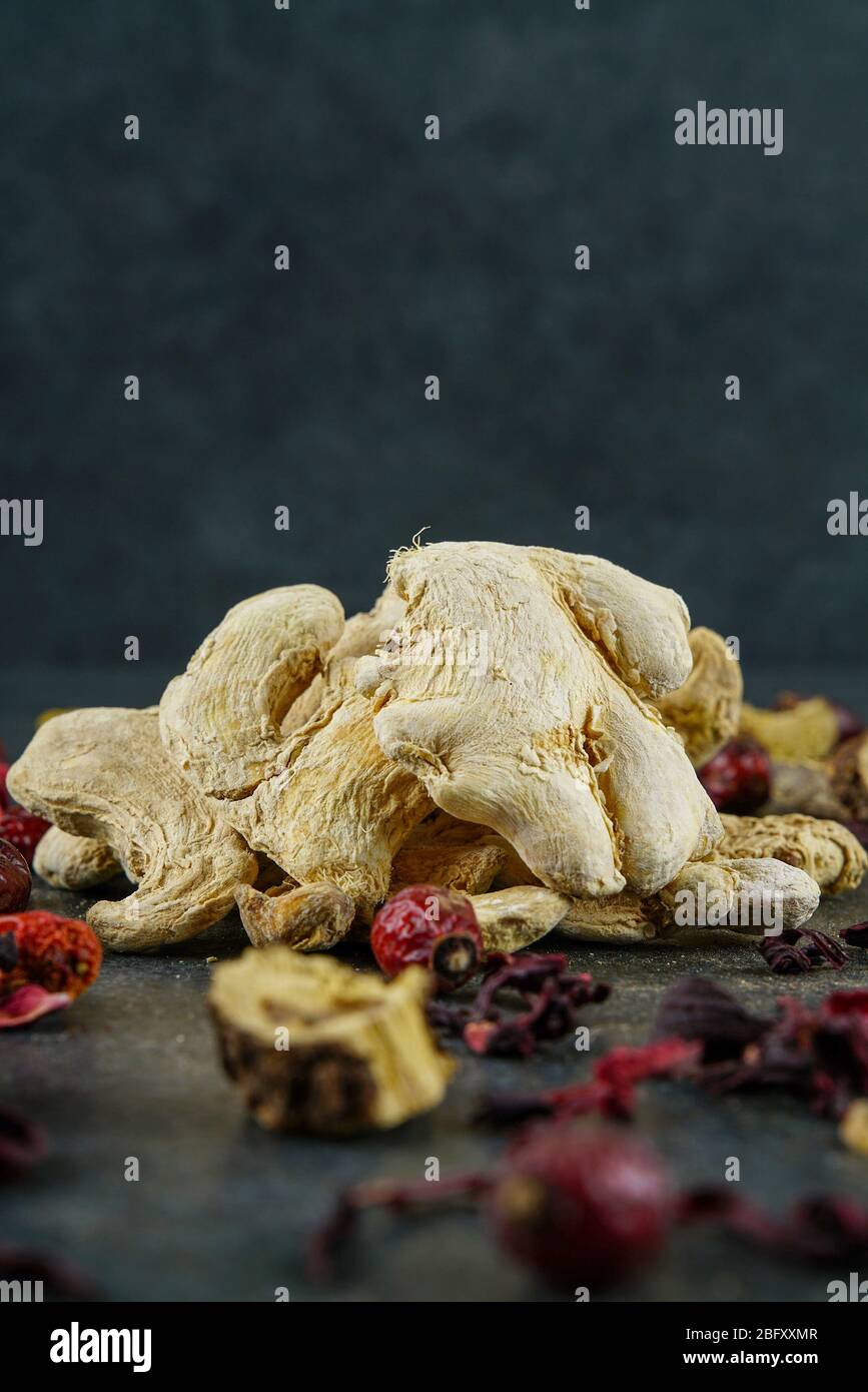 Dry ginger root Stock Photo Alamy