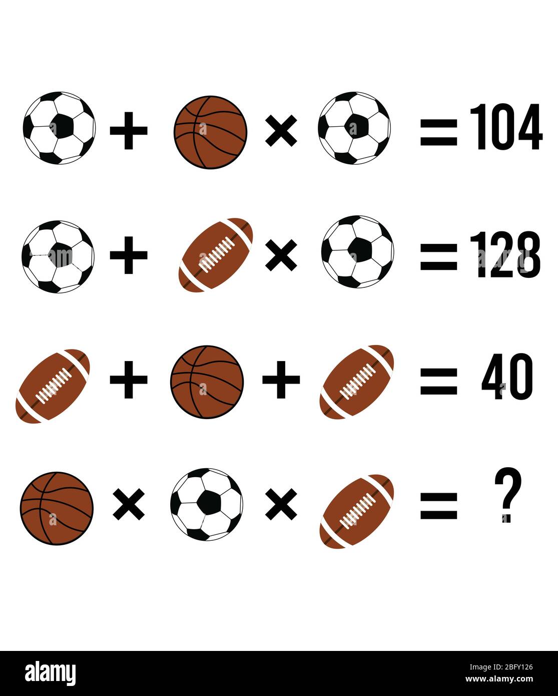 mathematical addition multiplication puzzle. math educational game for