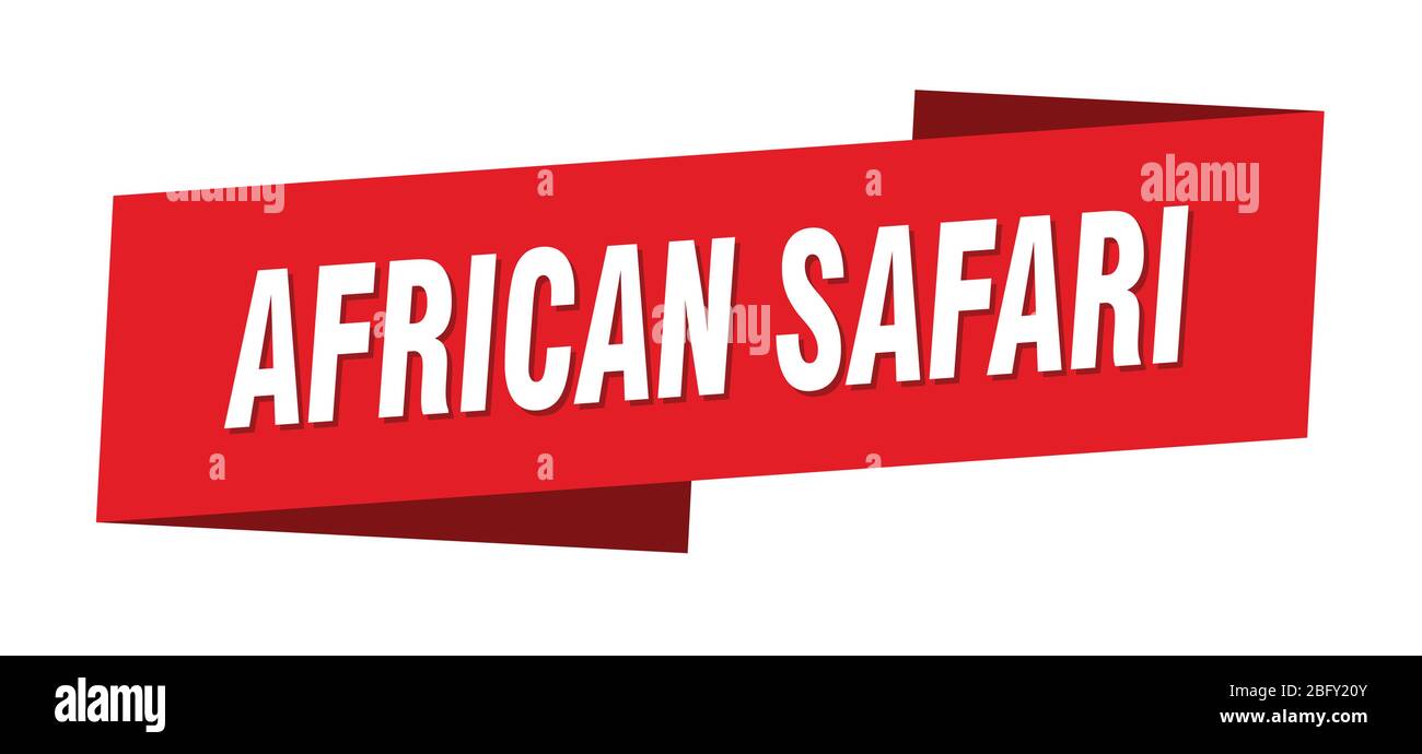 african safari banner template. african safari ribbon label sign Stock ...