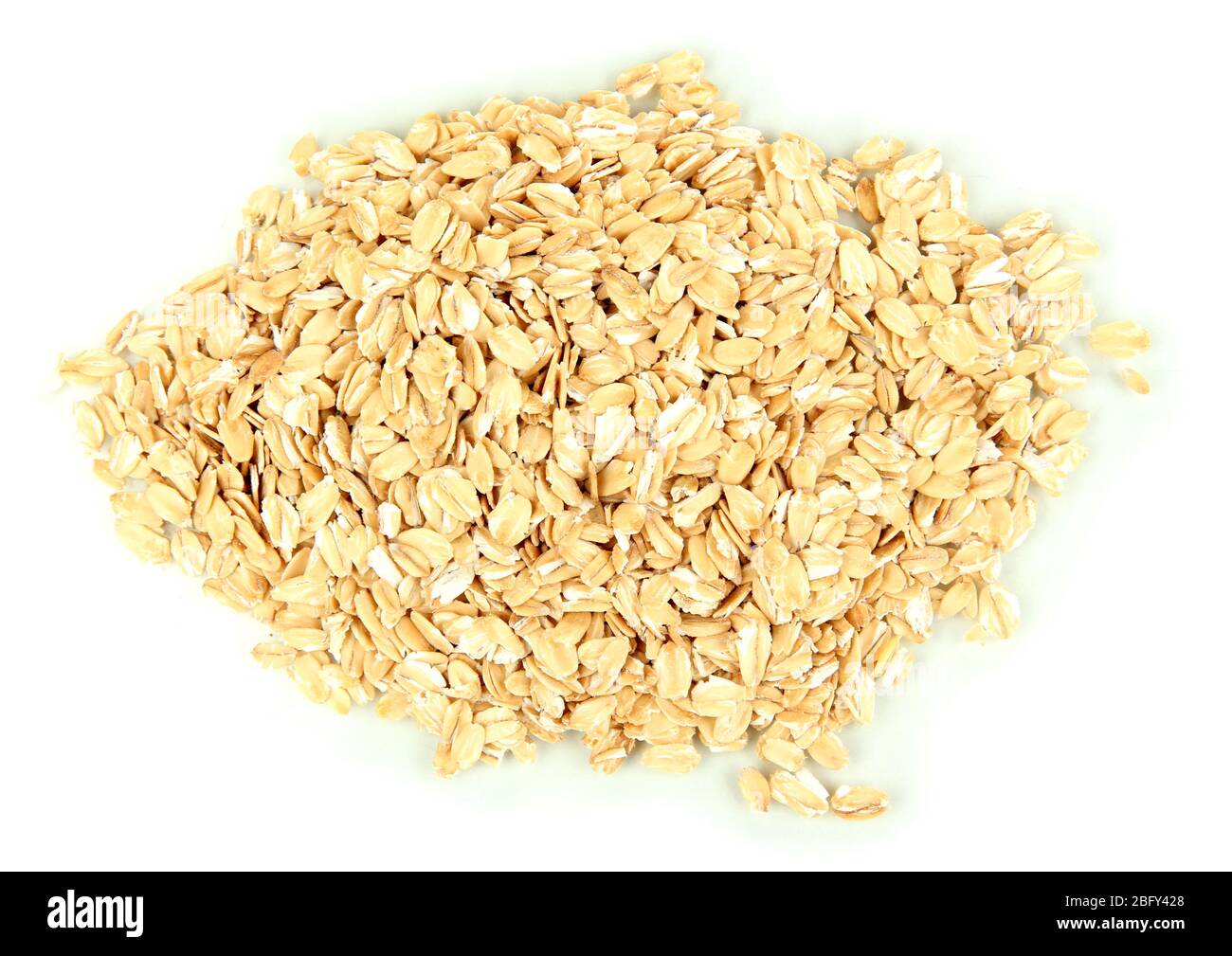 Oat flakes isolated on white Stock Photo