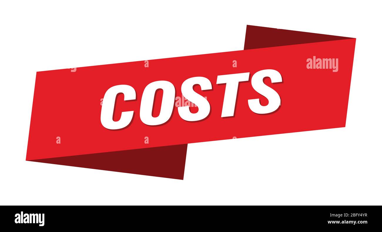 costs banner template. costs ribbon label sign Stock Vector Image & Art Alamy