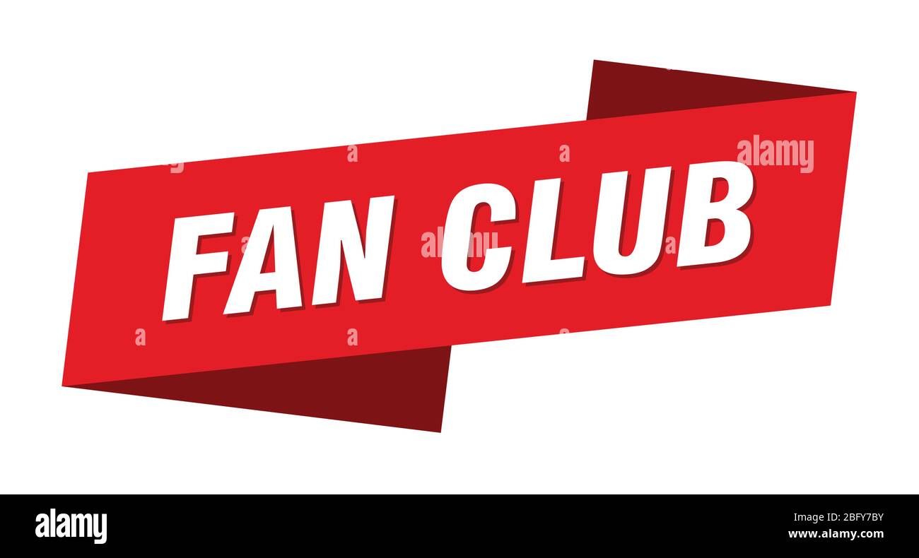 fan club banner template. fan club ribbon label sign Stock Vector Image ...
