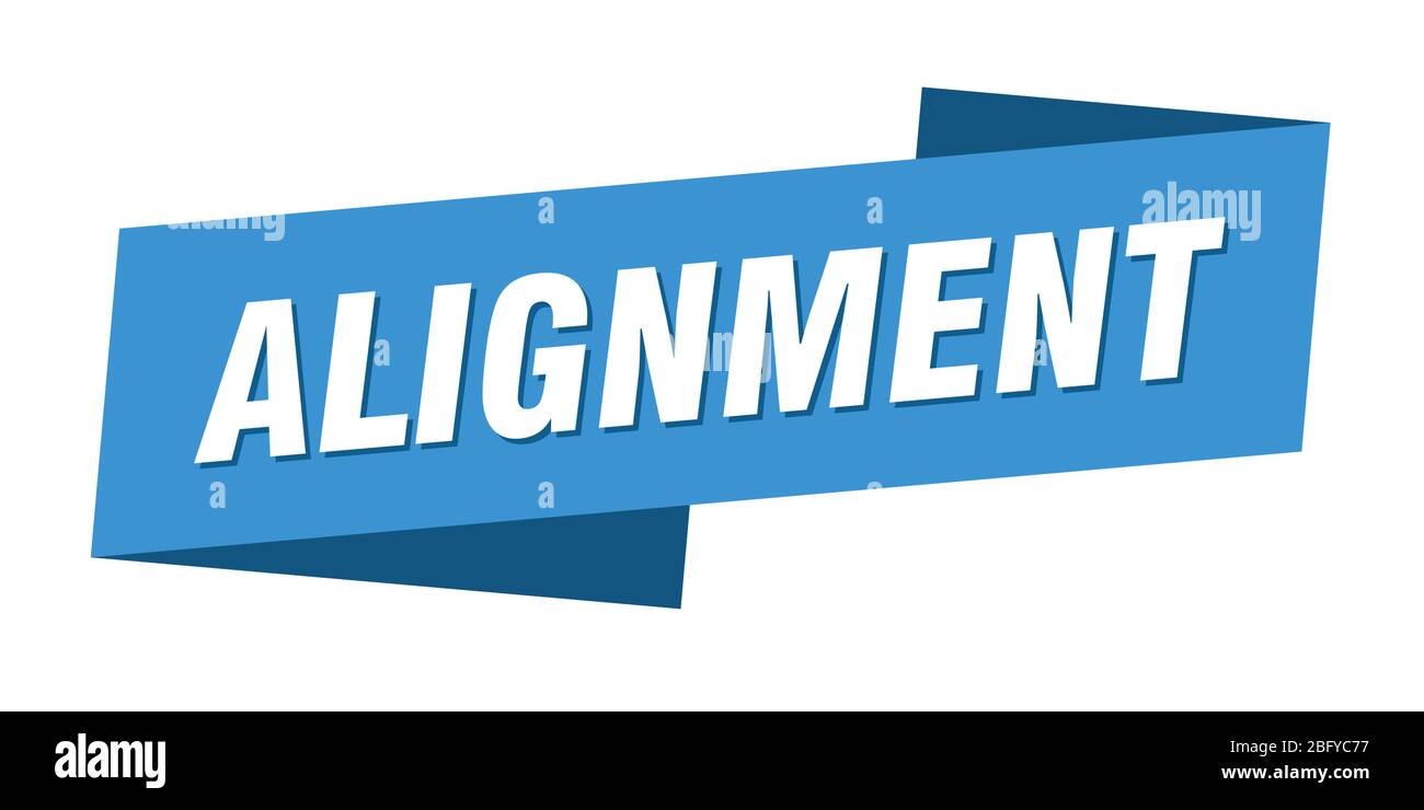 alignment banner template. alignment ribbon label sign Stock Vector ...